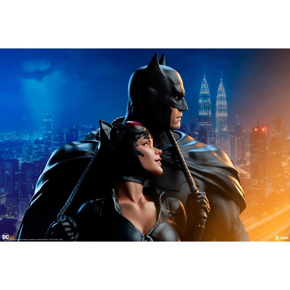 Batman And Catwoman Diorama Dc Comics Sideshow Na Geek Show Colecionáveis 0870