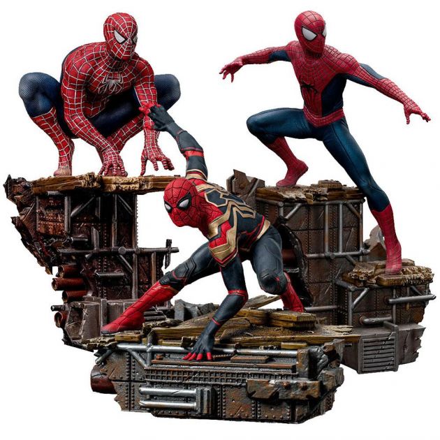 SET COMPLETO SPIDER-MAN BDS ART SCALE 1/10 - SPIDER-MAN: NO WAY HOME - IRON STUDIOS