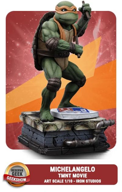 VOUCHER DE RESERVA MICHELANGELO - TMNT MOVIE - ART SCALE 1/10 - IRON STUDIOS