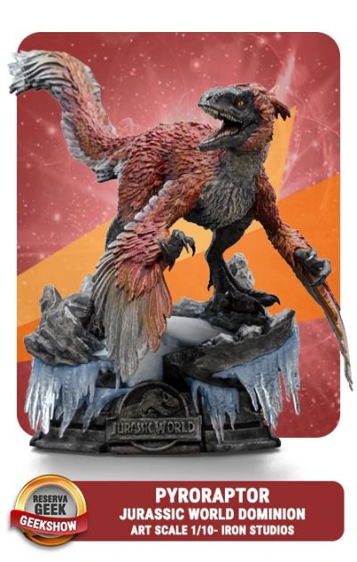 VOUCHER DE RESERVA PYRORAPTOR - JURASSIC WORLD: DOMINION - ART SCALE 1/10 - IRON STUDIOS