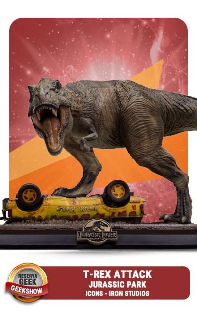 VOUCHER DE RESERVA T-REX ATTACK - JURASSIC PARK - ICONS - IRON STUDIOS